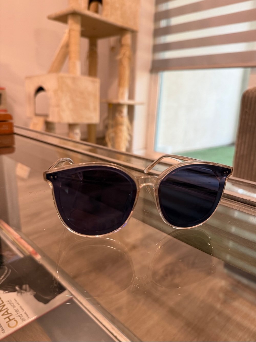Gentle Monster Blue Round Sunglasses